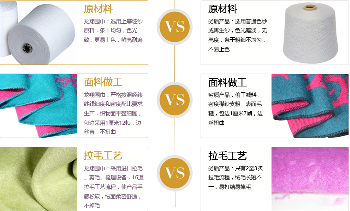 龍翔真絲圍巾與普通圍巾優劣對比
